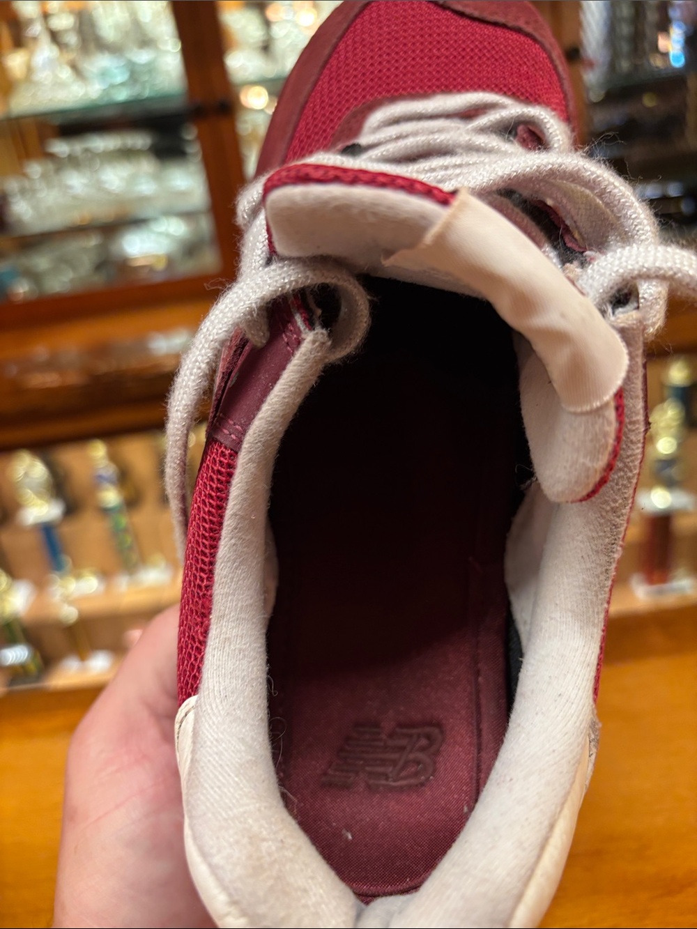 Men’s New Balance Burgundy & Gray 574 Running Sneakers - Picture 9 of 10